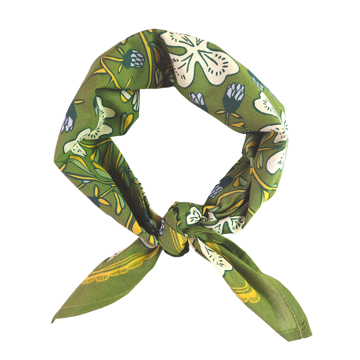 Cotton Bandana • No. 152 Josephine • Green Clover