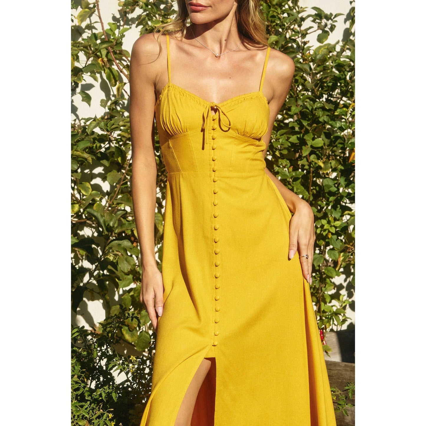 Sweetheart Corset Midi Dress Marigold
