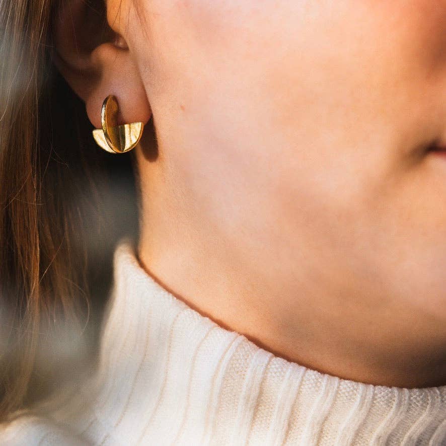 Tilly Doro Eclipse Stud Earrings Gold
