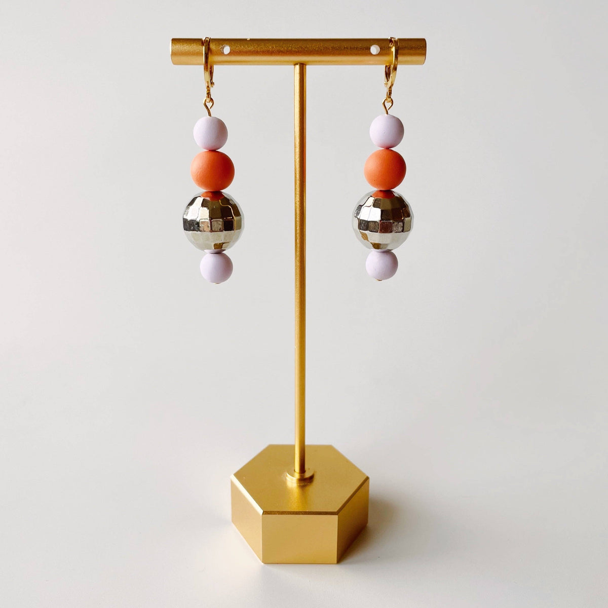 Meadow & Mae • Disco Dangles • Lavender & Tangerine