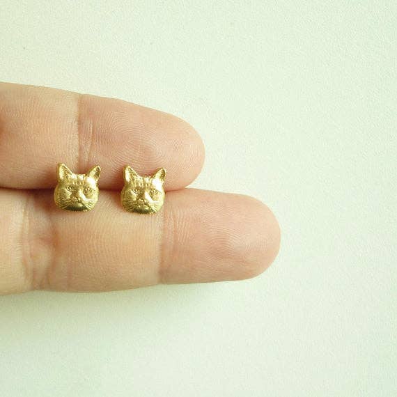 Tilly Doro • Cat Studs Earrings Gold