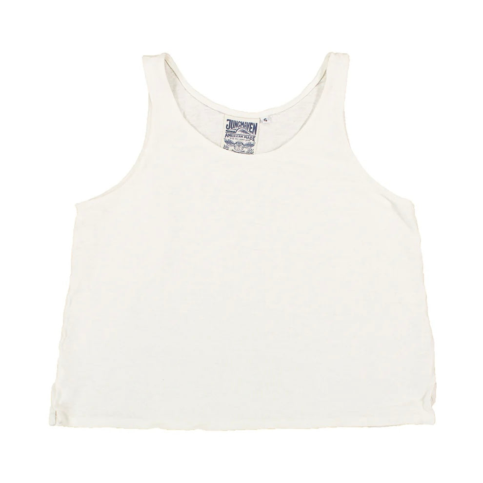 Jungmaven • Sophie 100% Hemp Cropped Tank • White