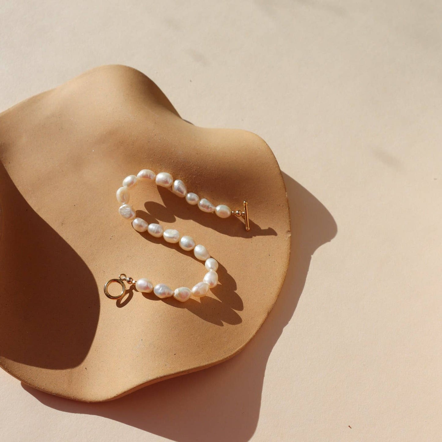 Pearl Toggle Bracelet • Sterling Silver