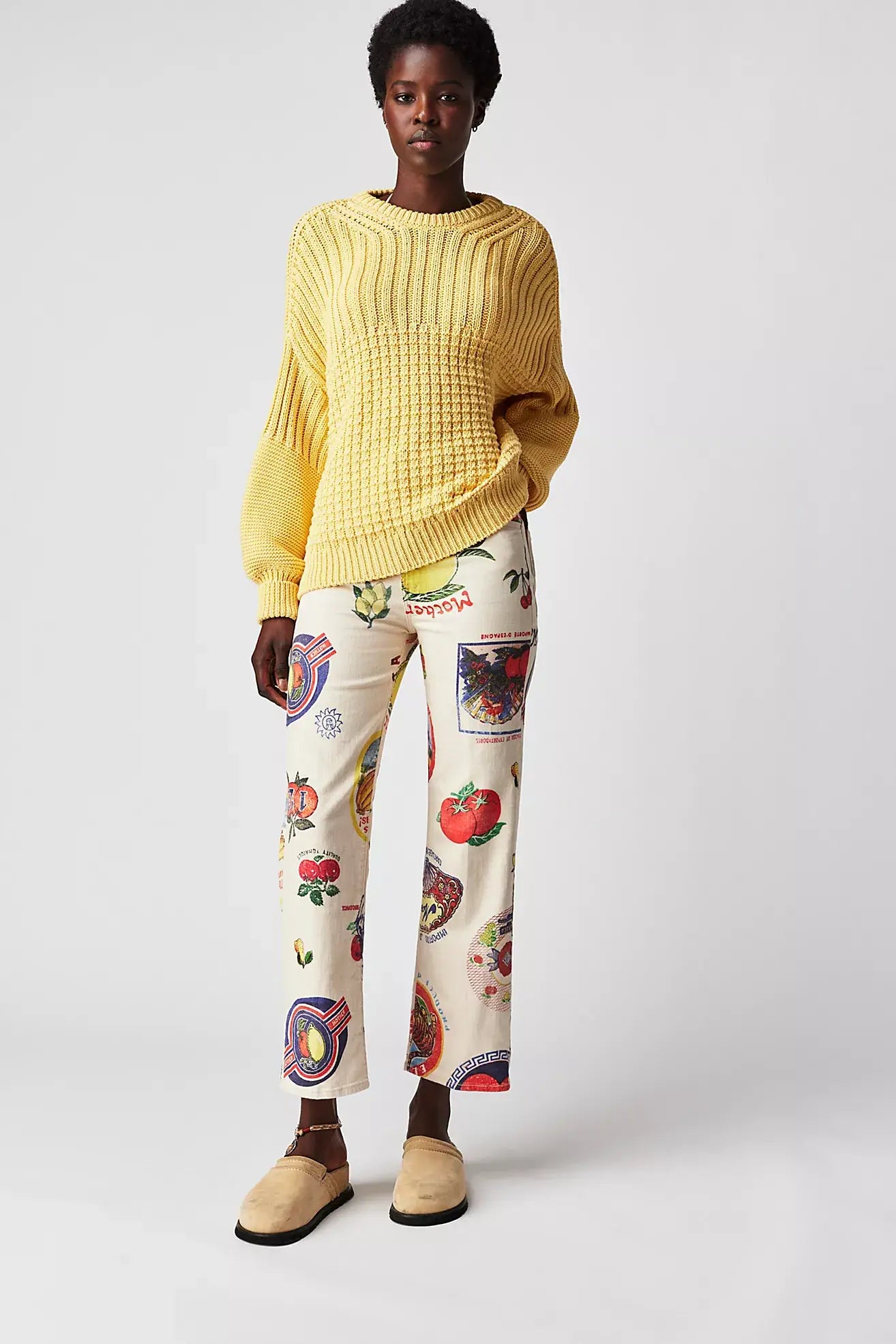 The Knotty Ones • Delčia Cotton Sweater • Lemon Yellow