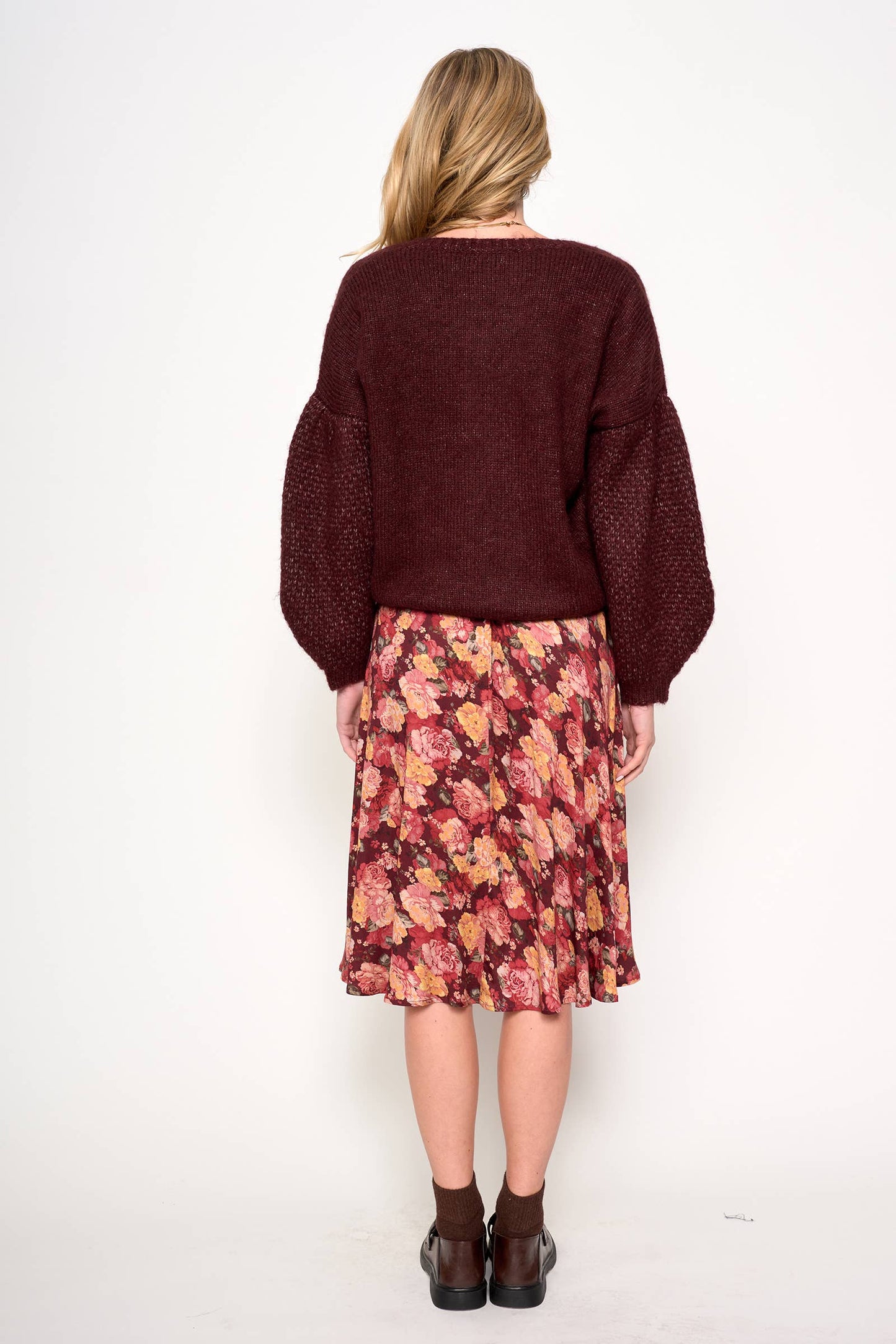 D. Ra • Jane Cardigan • Burgundy