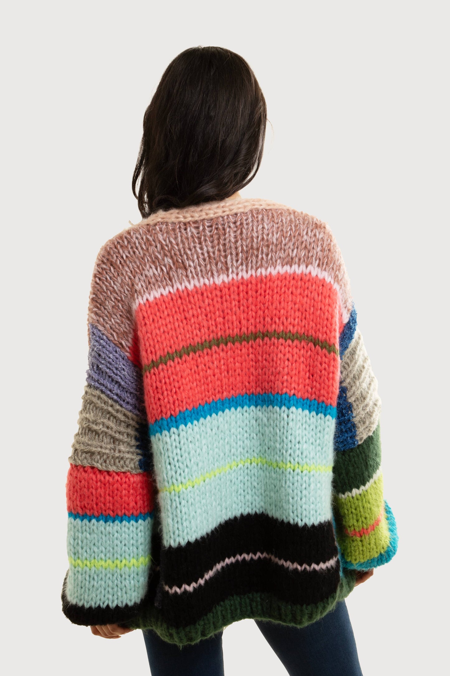 Saachi • Knitted Rainbow Multitoned Cardigan