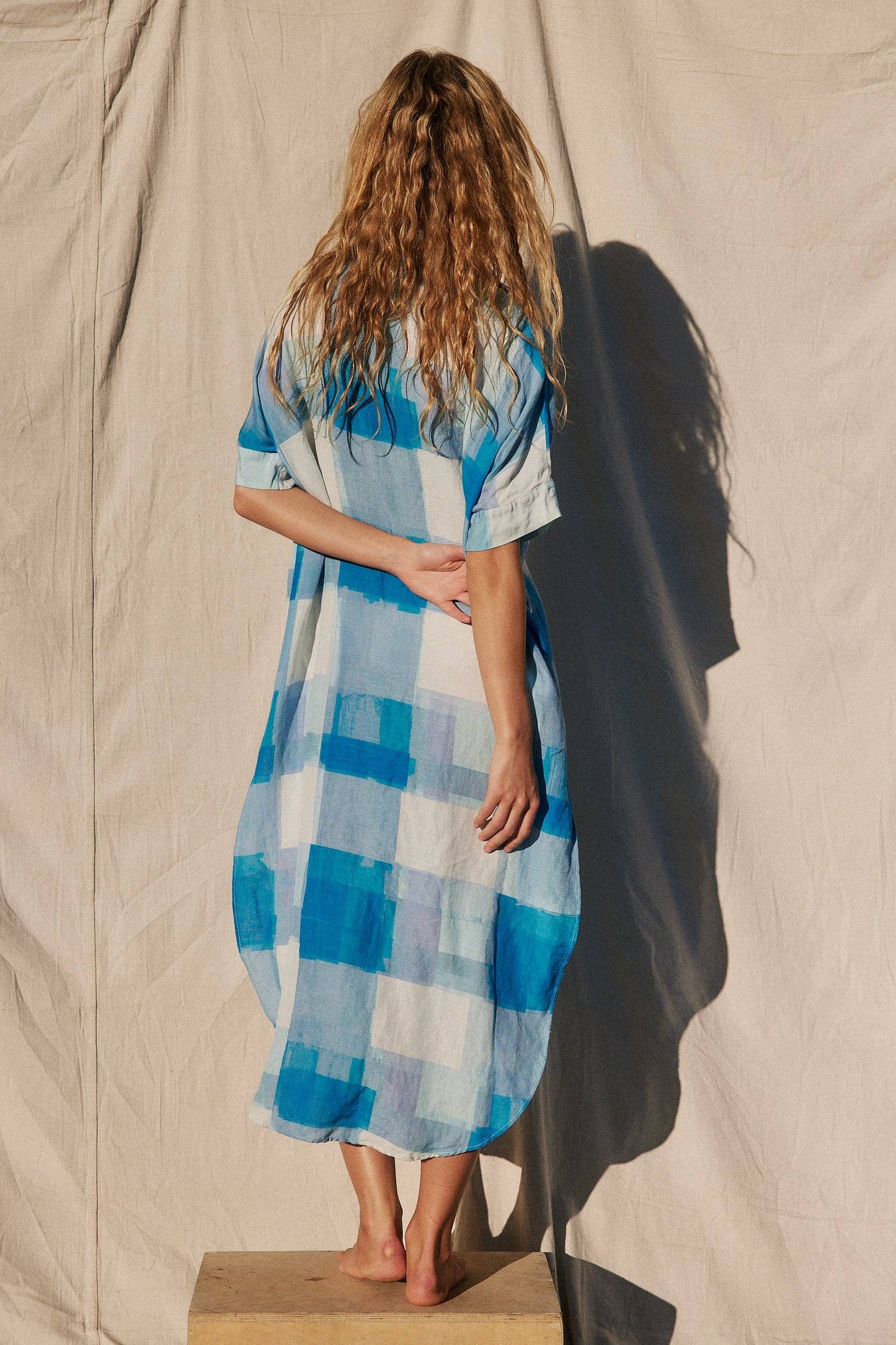 Jen’s Pirate Booty • Ocean Front Buttondown Dress • Blue Sky