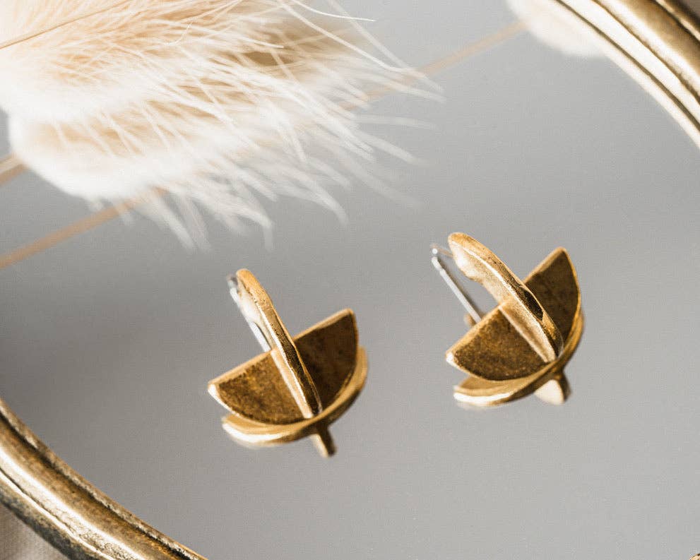 Tilly Doro Eclipse Stud Earrings Gold