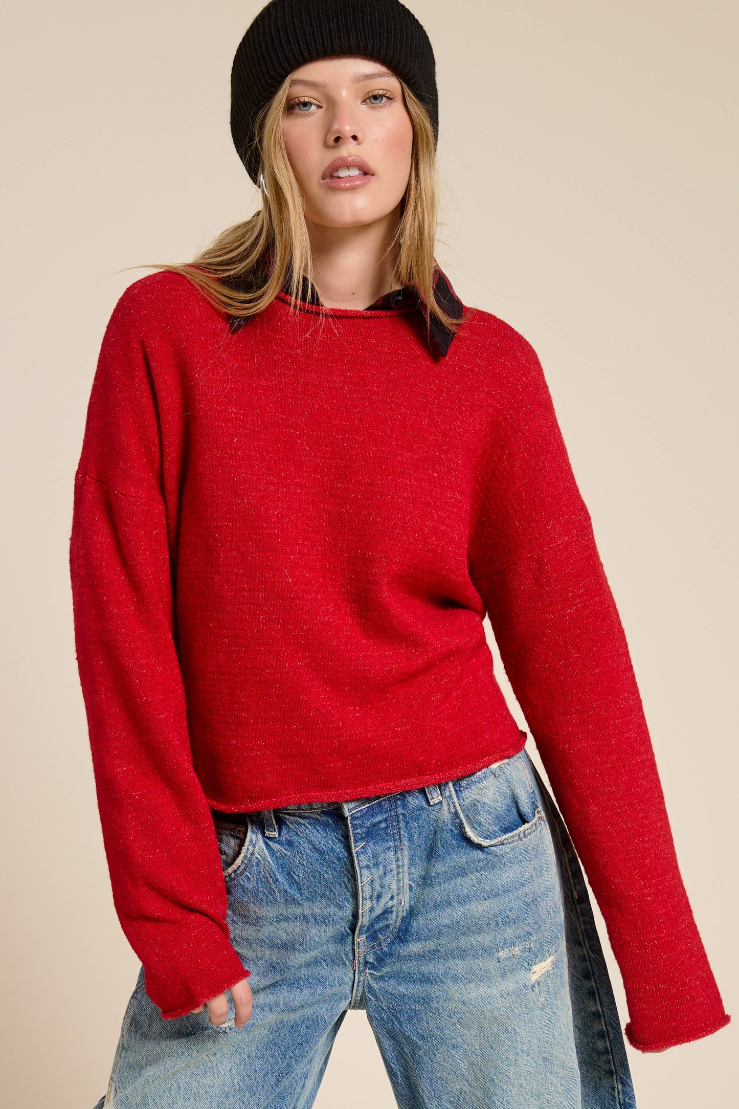 Essential Pullover Sweater • Red