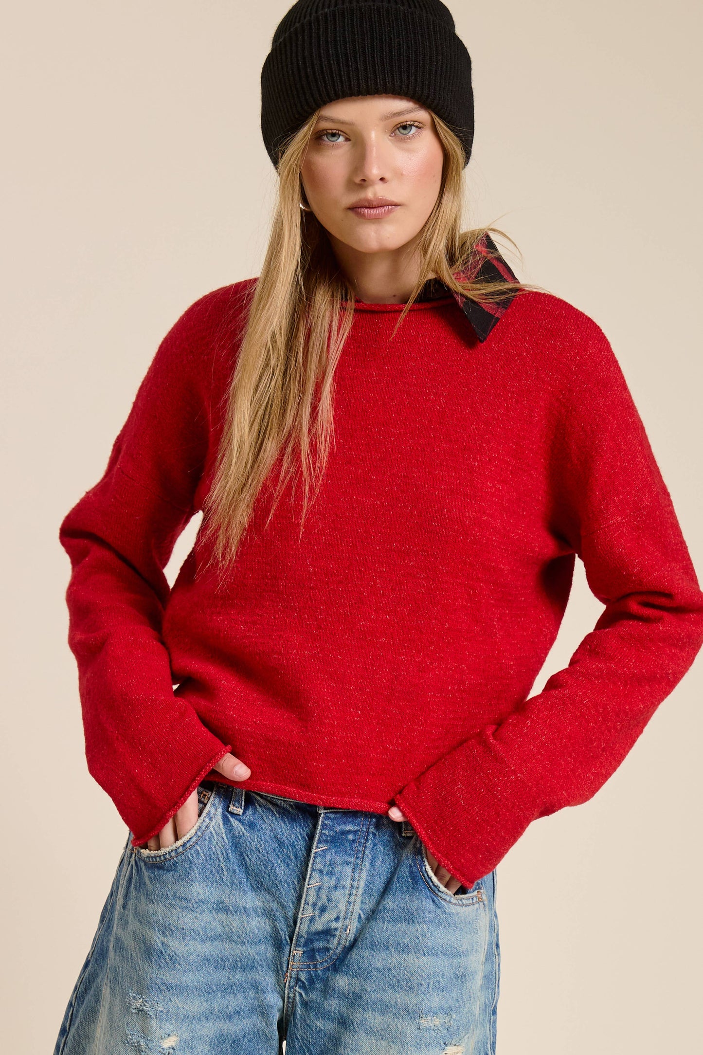 Essential Pullover Sweater • Red