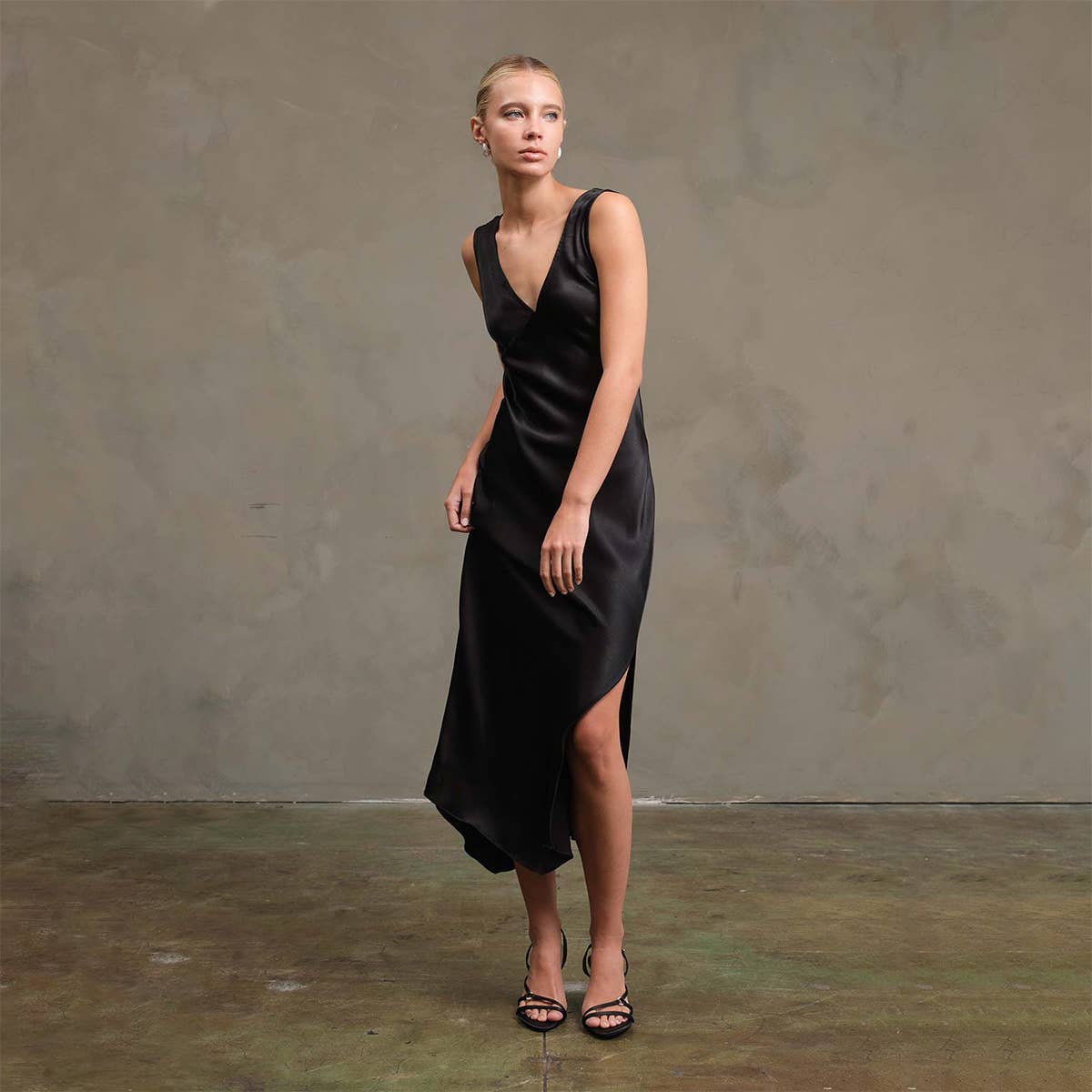 Satin Dress • Black