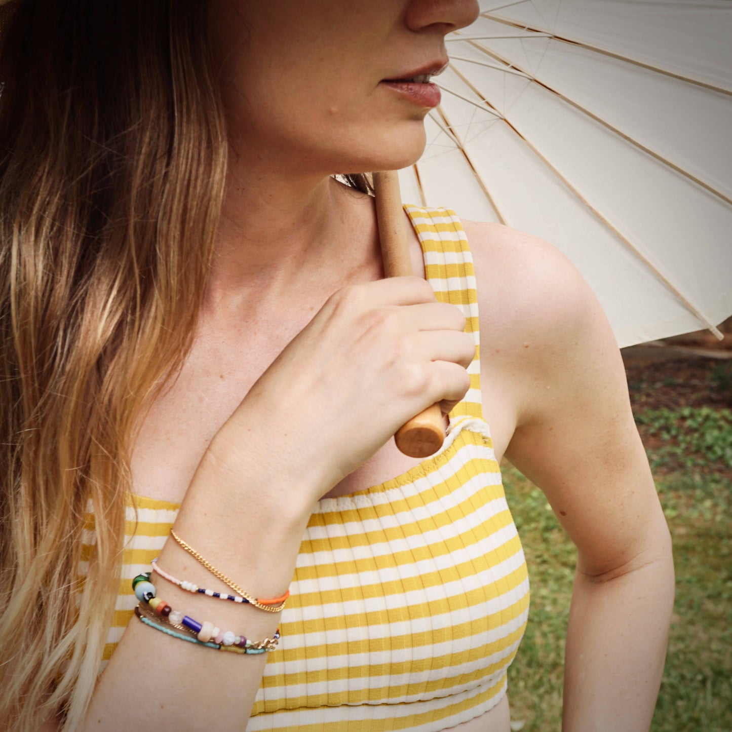 Alice Rice • Thinnest Line Beaded Bracelet • Turquoise