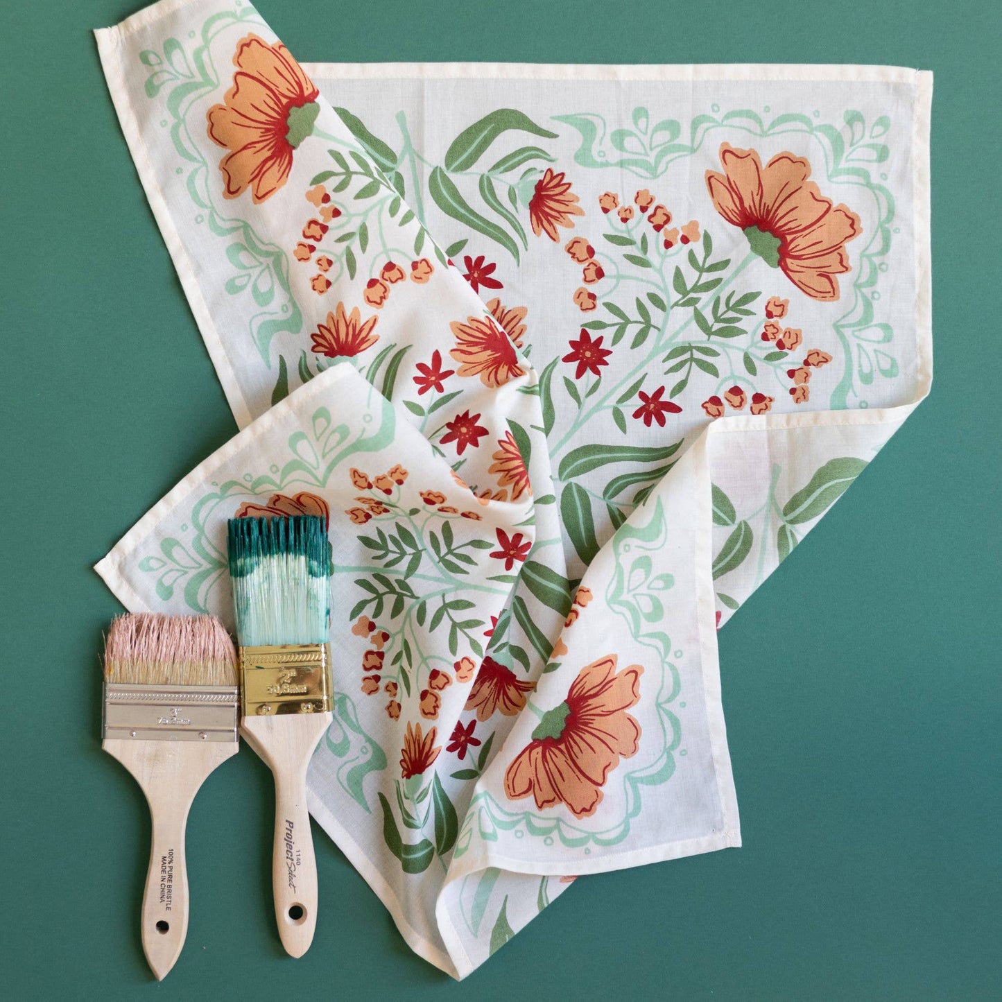 Cotton Bandana No. 031 Flora White