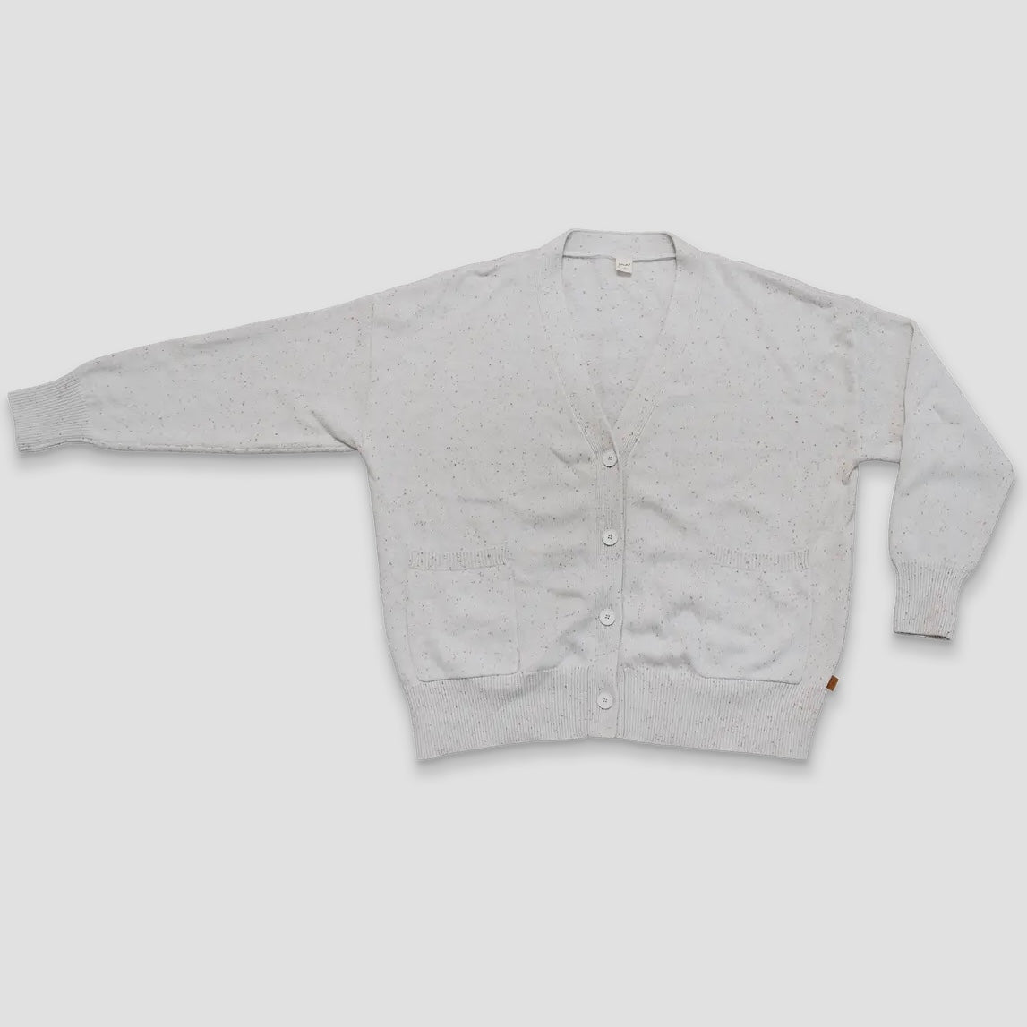 Goumi • Organic Knit Cardigan • Speckled Ivory