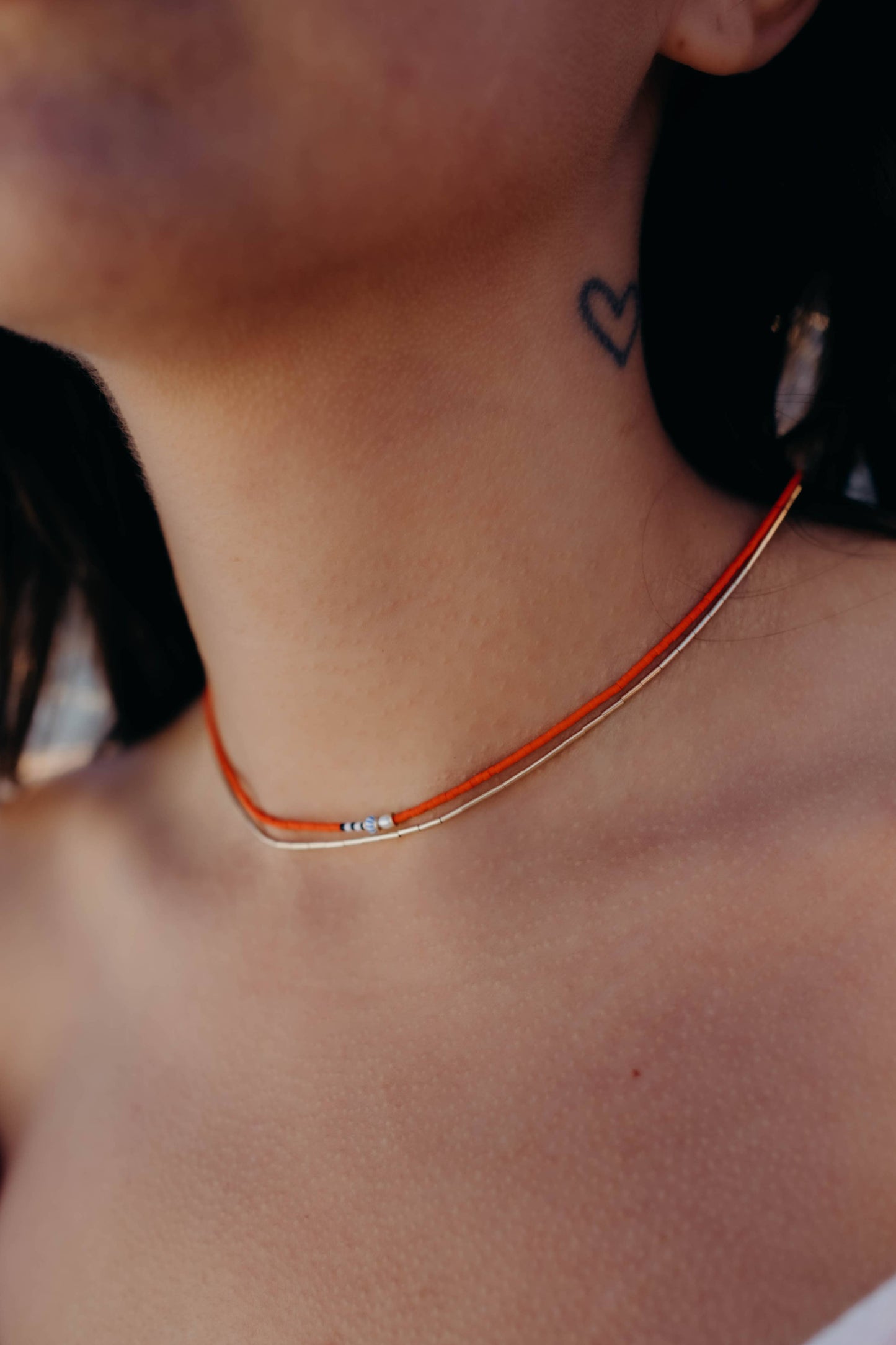 The Swell Life • Disco Pearl Seed Bead Necklace • Red
