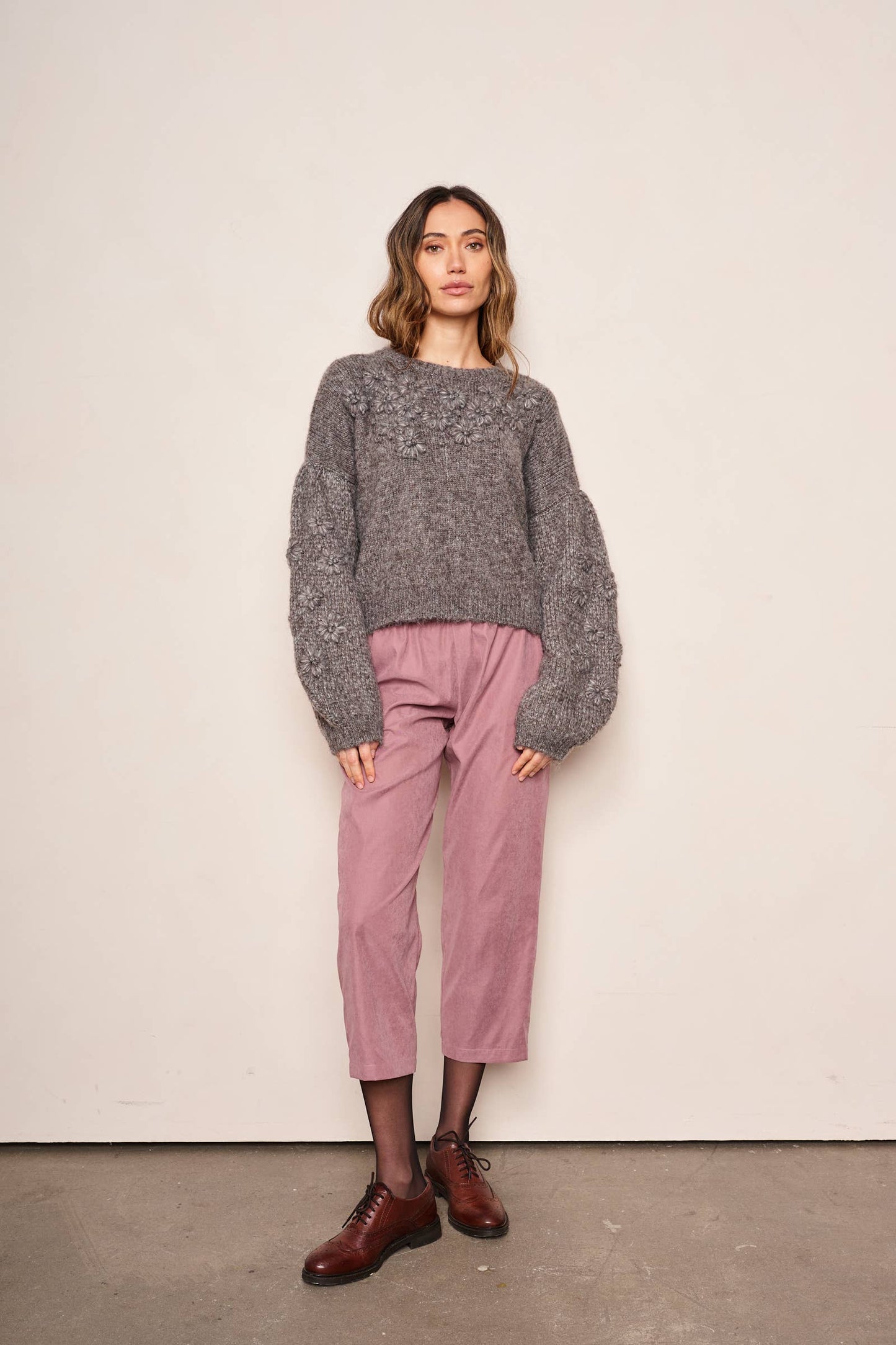 d RA • CYNTHIA SWEATER : CHARCOAL
