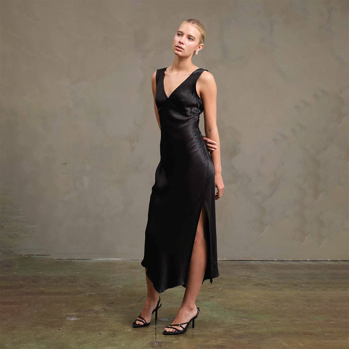 Satin Dress • Black