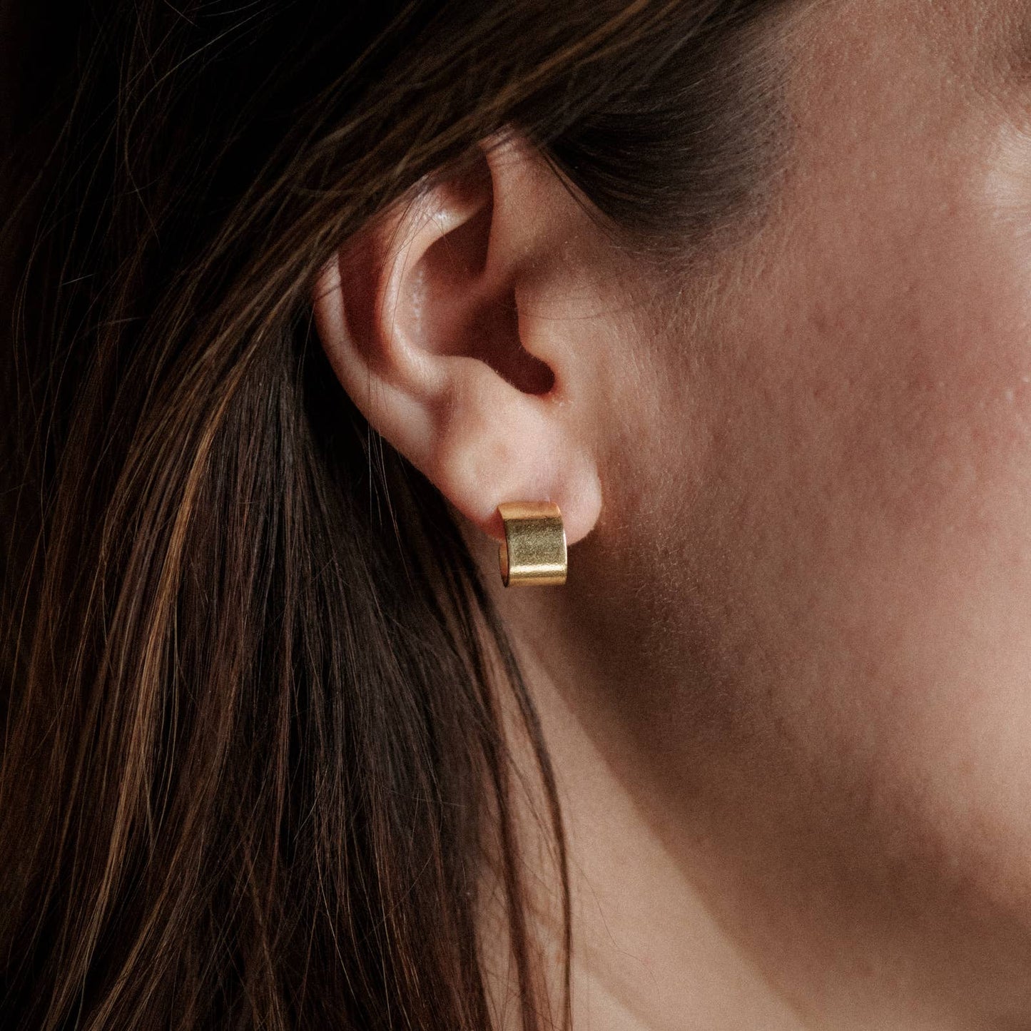 Common Form • Medium Buena Hoops • Brass