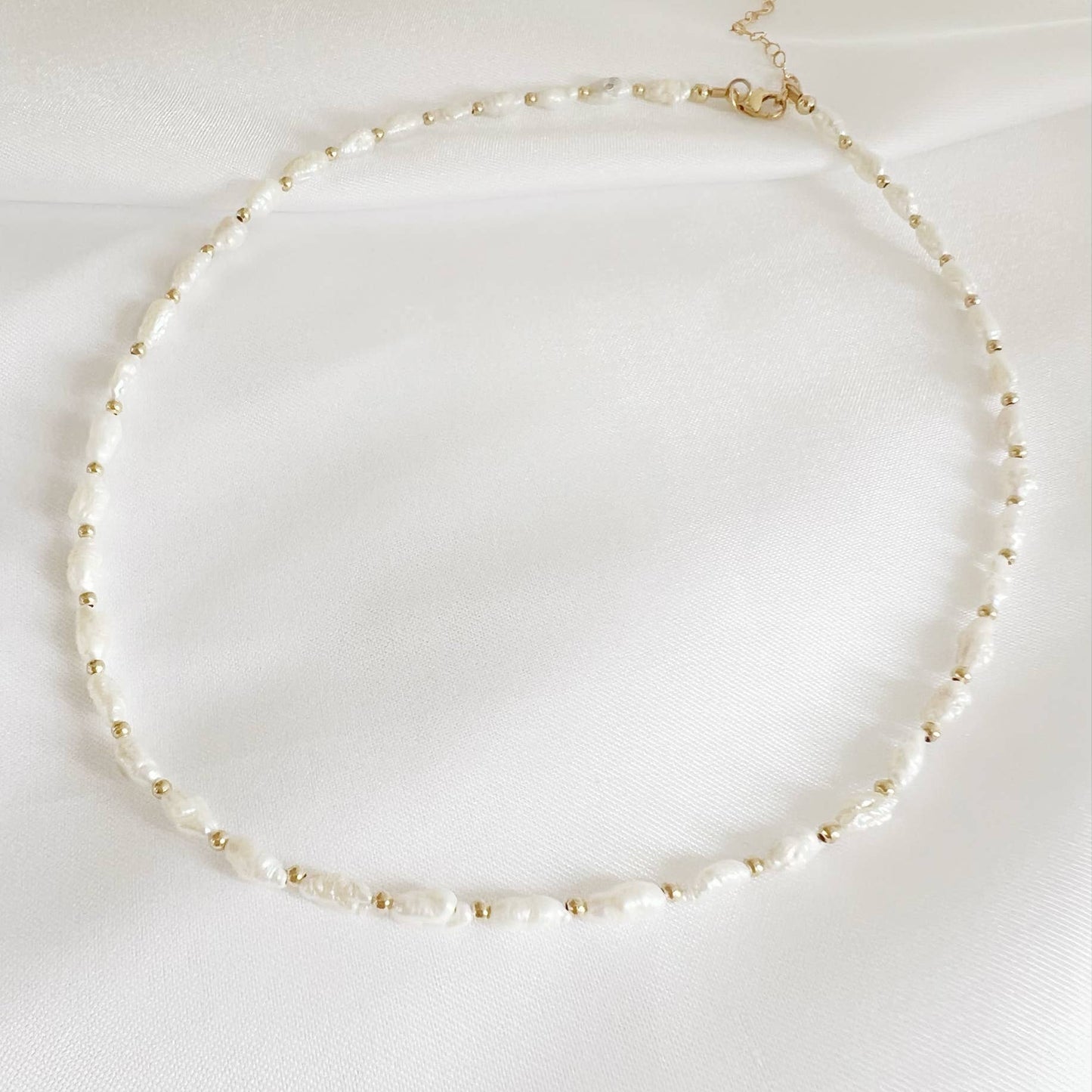 Stone Harbor Pearl Beaded Necklace • Gold Filled