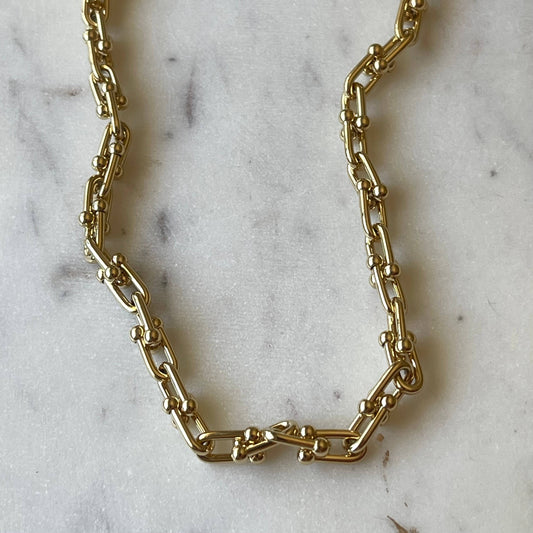 Valeria Statement Chain Necklace • 14K Gold Fill