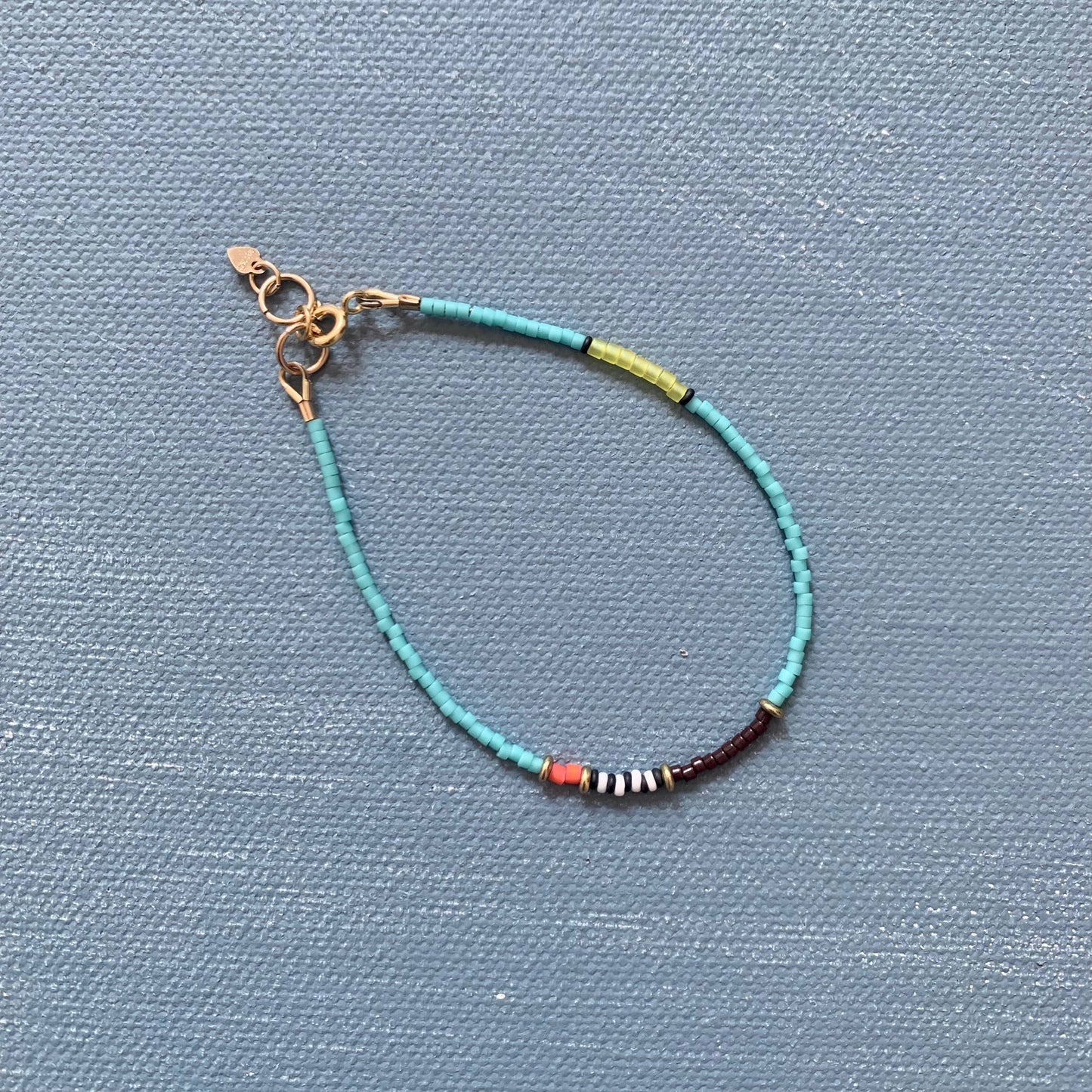 Alice Rice • Thinnest Line Beaded Bracelet • Turquoise