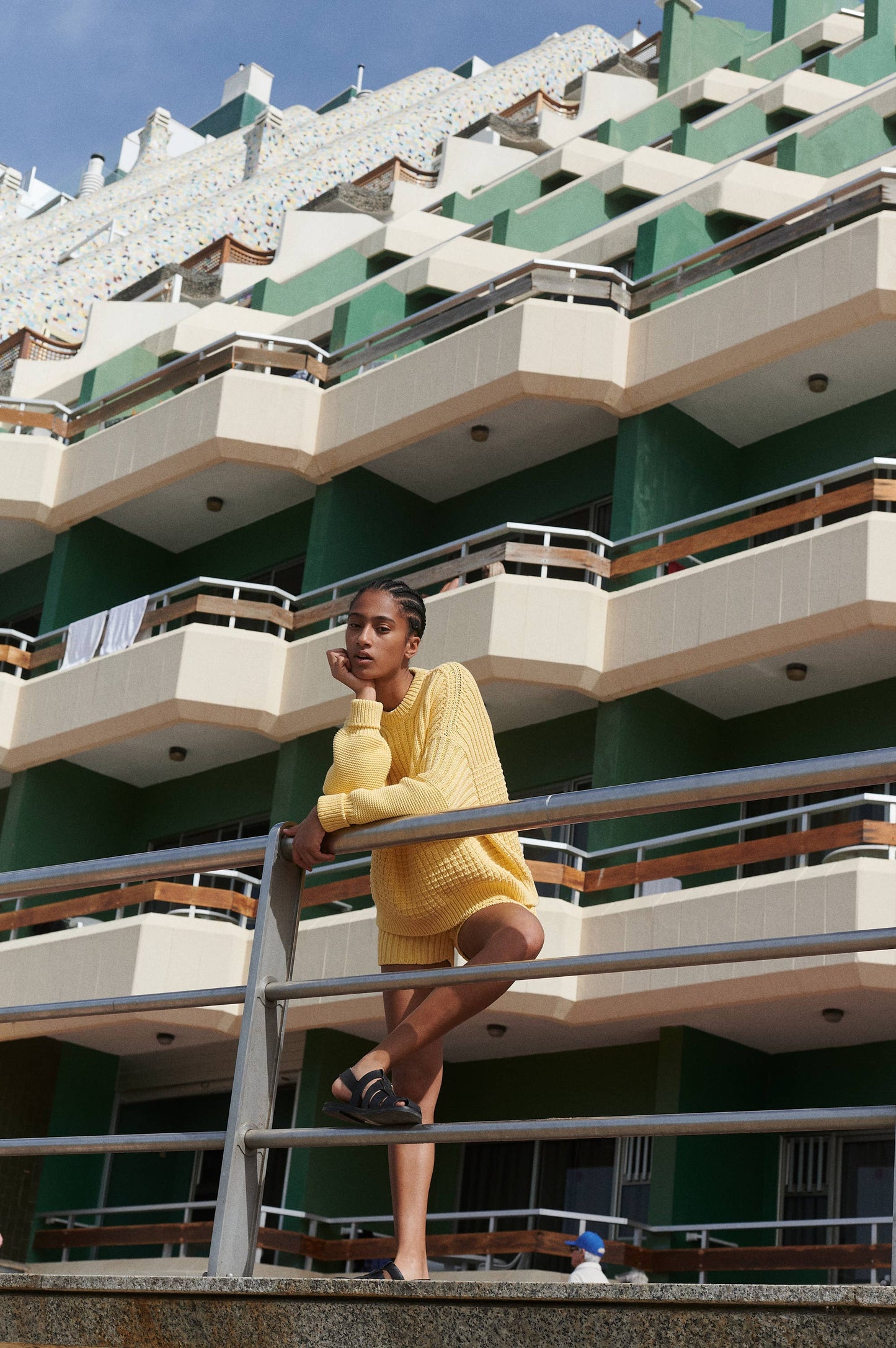 The Knotty Ones • Delčia Cotton Sweater • Lemon Yellow