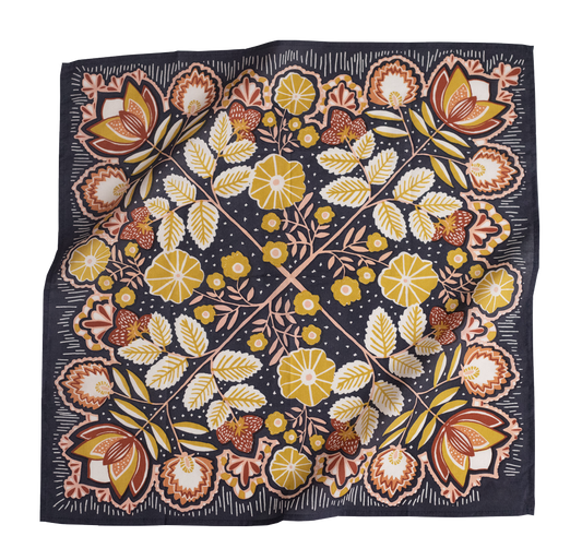 Organic Cotton Bandana Elsie Bandana Navy Blue
