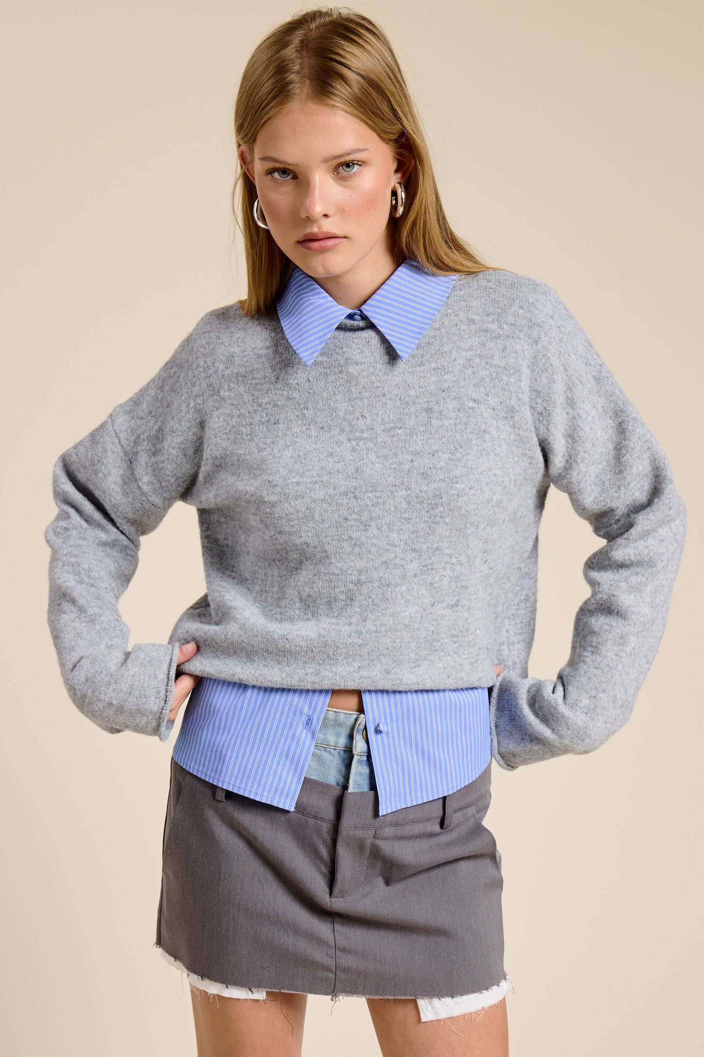 Essential Pullover Sweater • Warm Grey