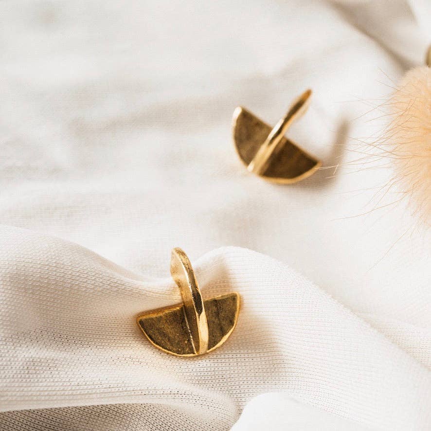 Tilly Doro Eclipse Stud Earrings Gold
