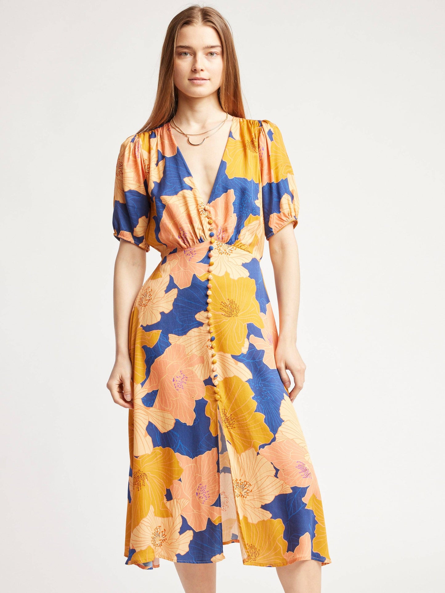 Self Contrast • Amiah Dress • Tea Garden Print • Small