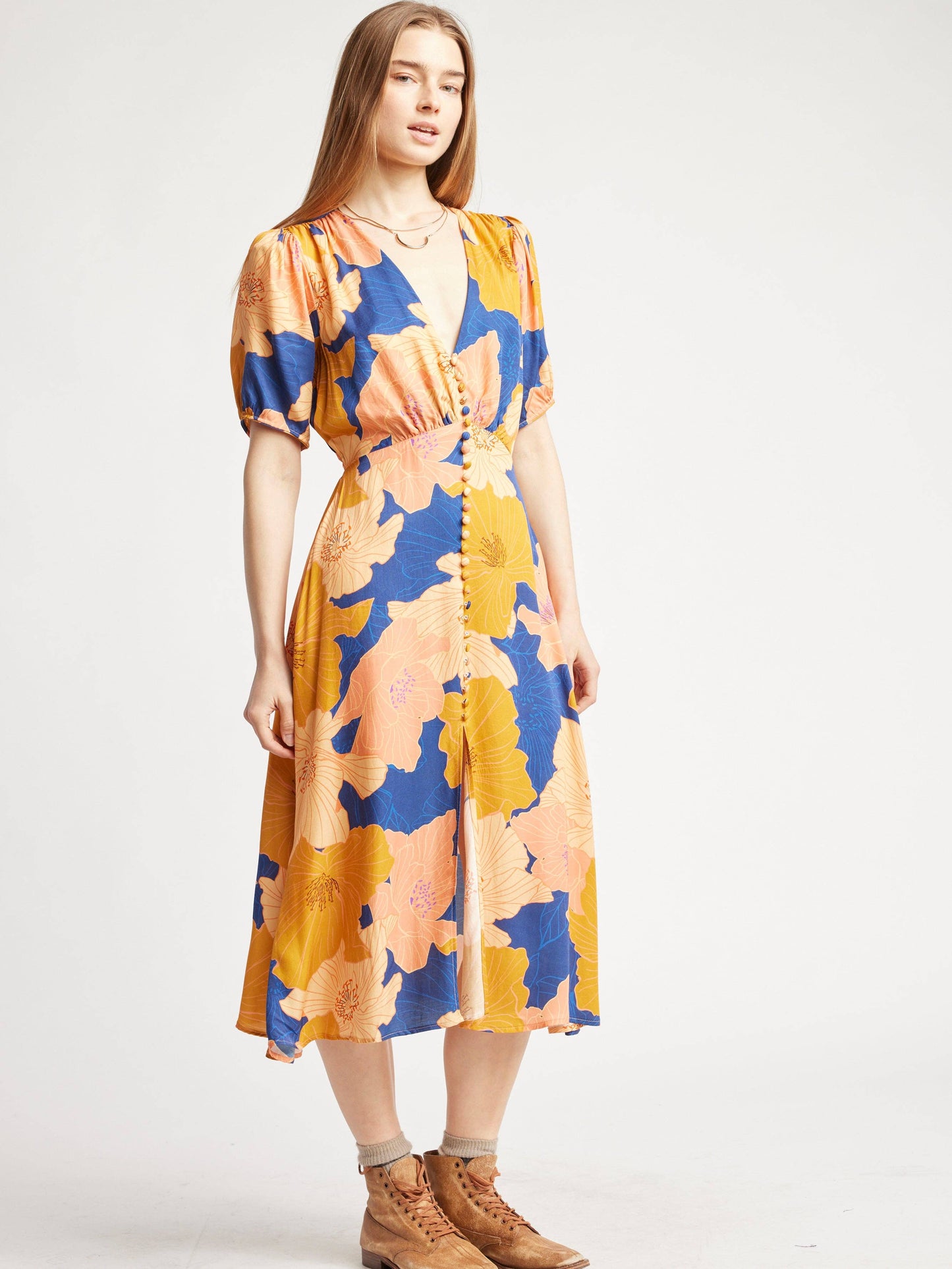 Self Contrast • Amiah Dress • Tea Garden Print • Small