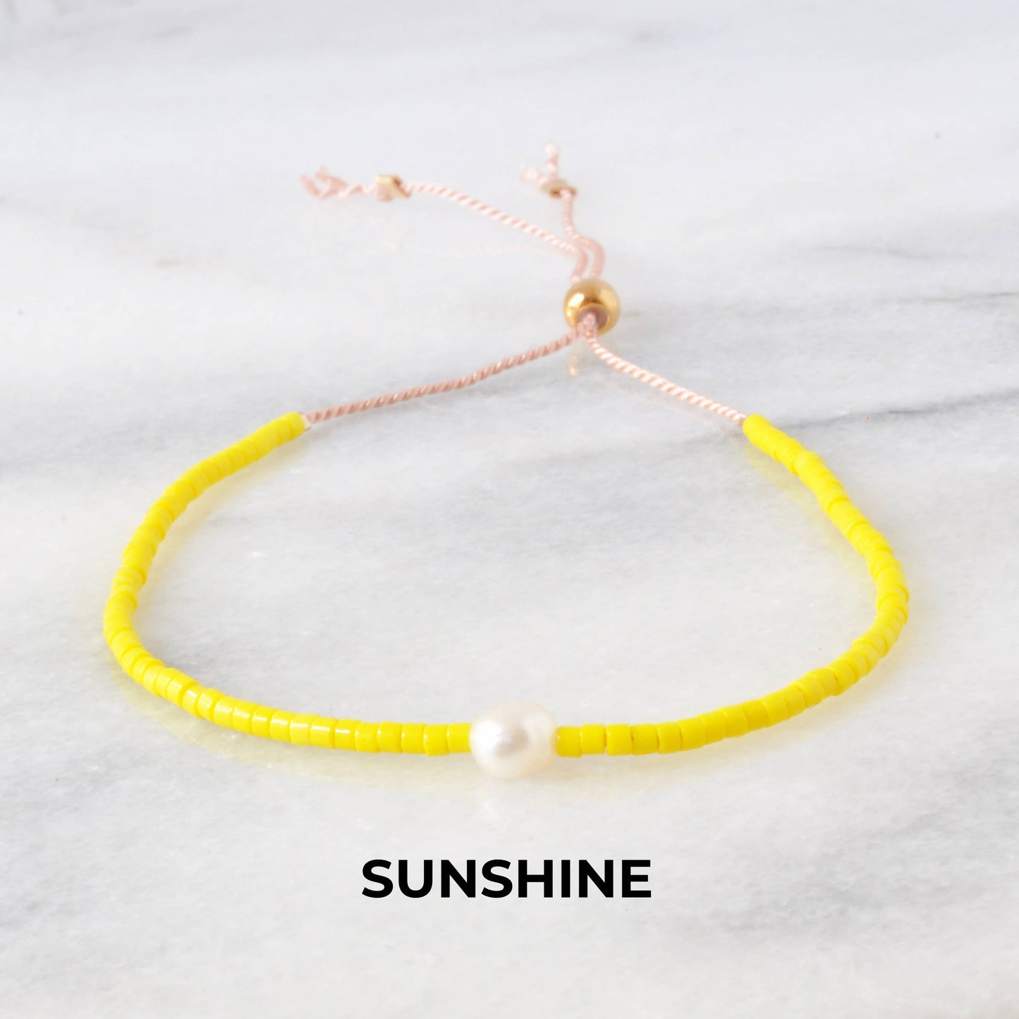 Pearl Accent Beaded String Bracelets • Pick Your Color