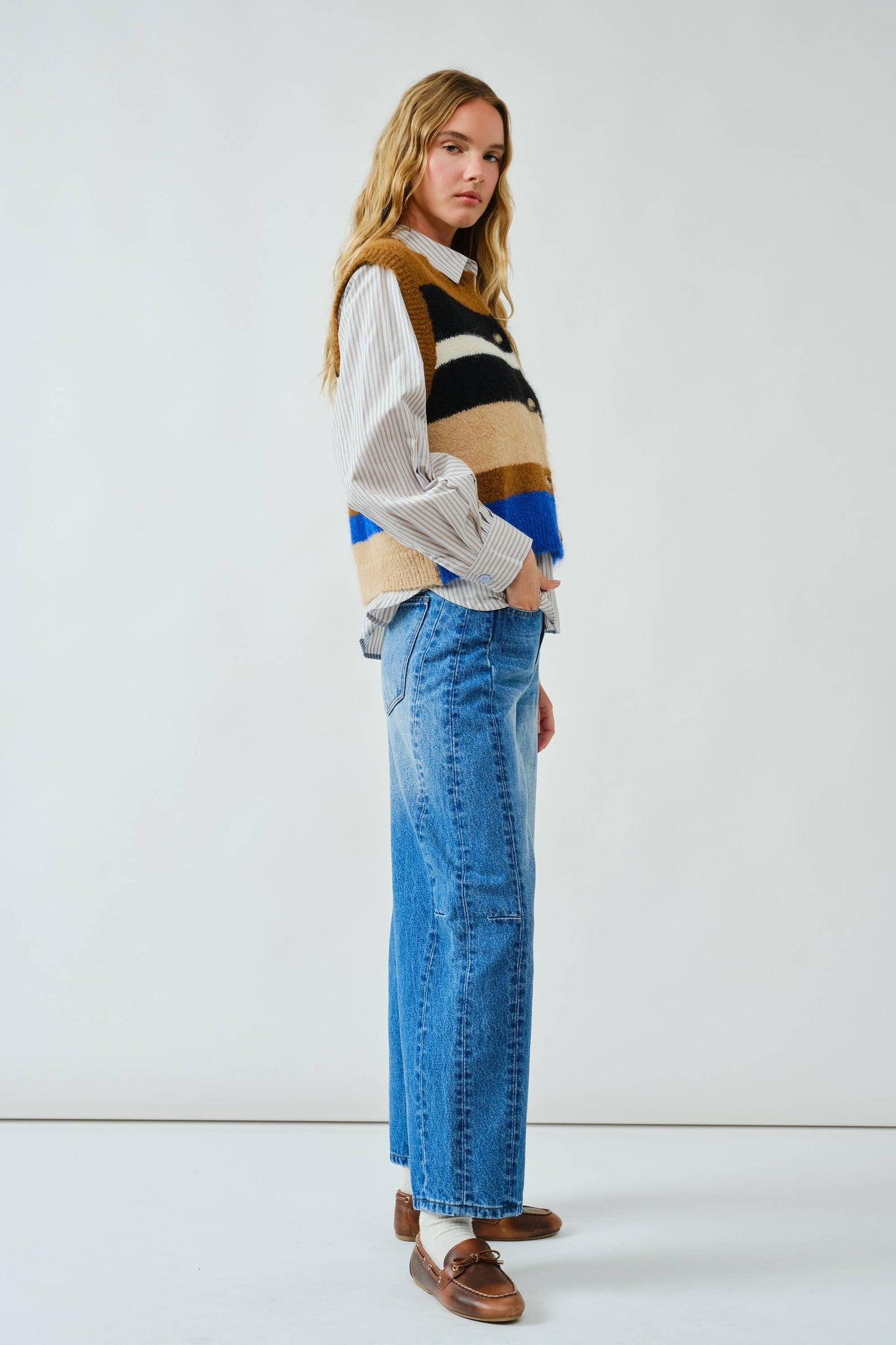 Striped Sweater Vest • Multi