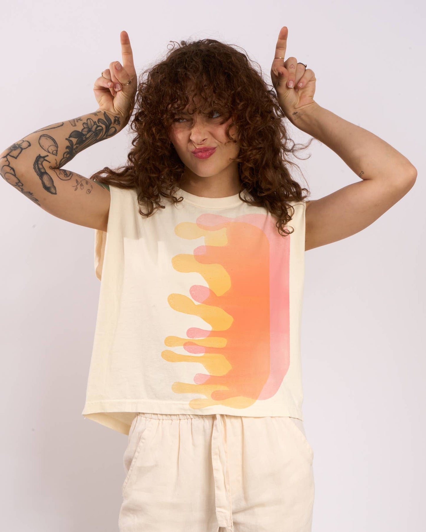 Heavyweight Muscle Tee • Blob • Off Green