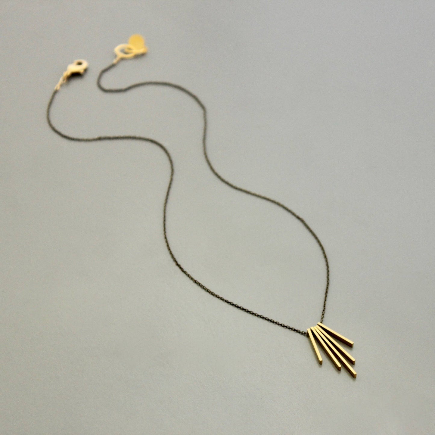 Sunburst Necklace Brass