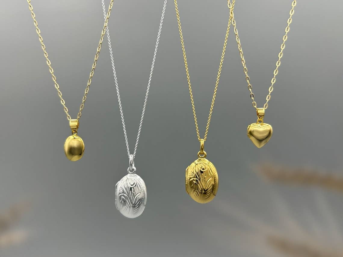 Mystic Oval Locket Necklace • Sterling Silver