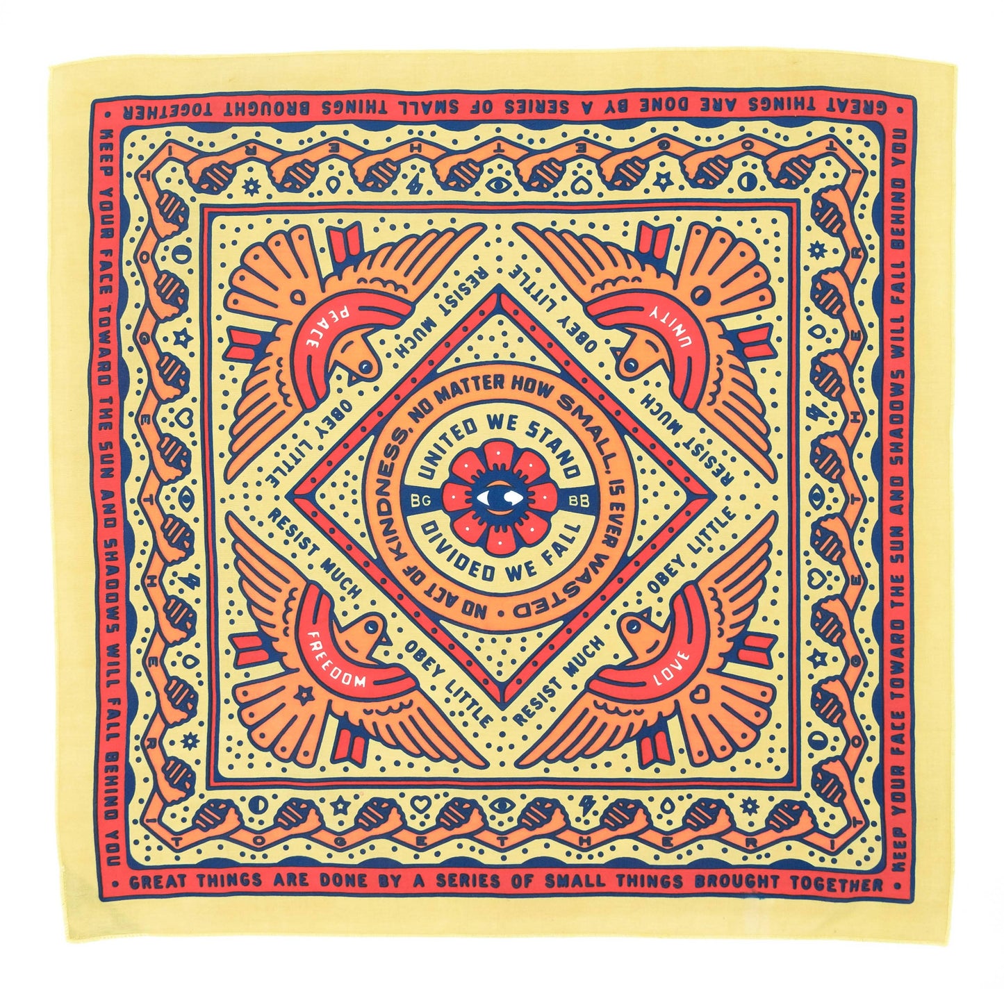 Organic Cotton Bandana • Together • Orange Tan