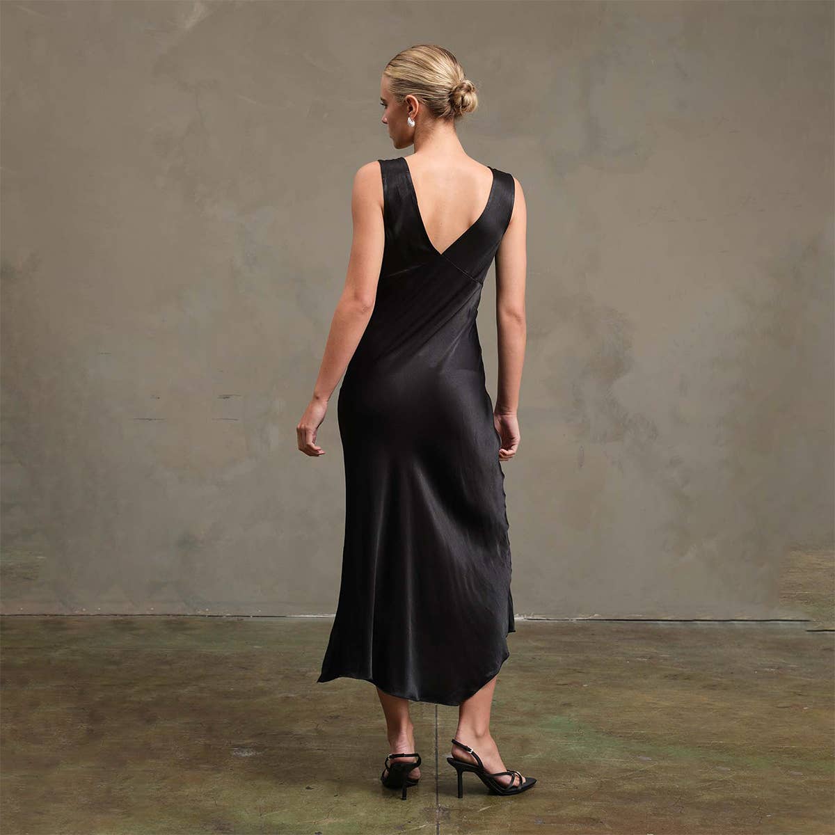Satin Dress • Black