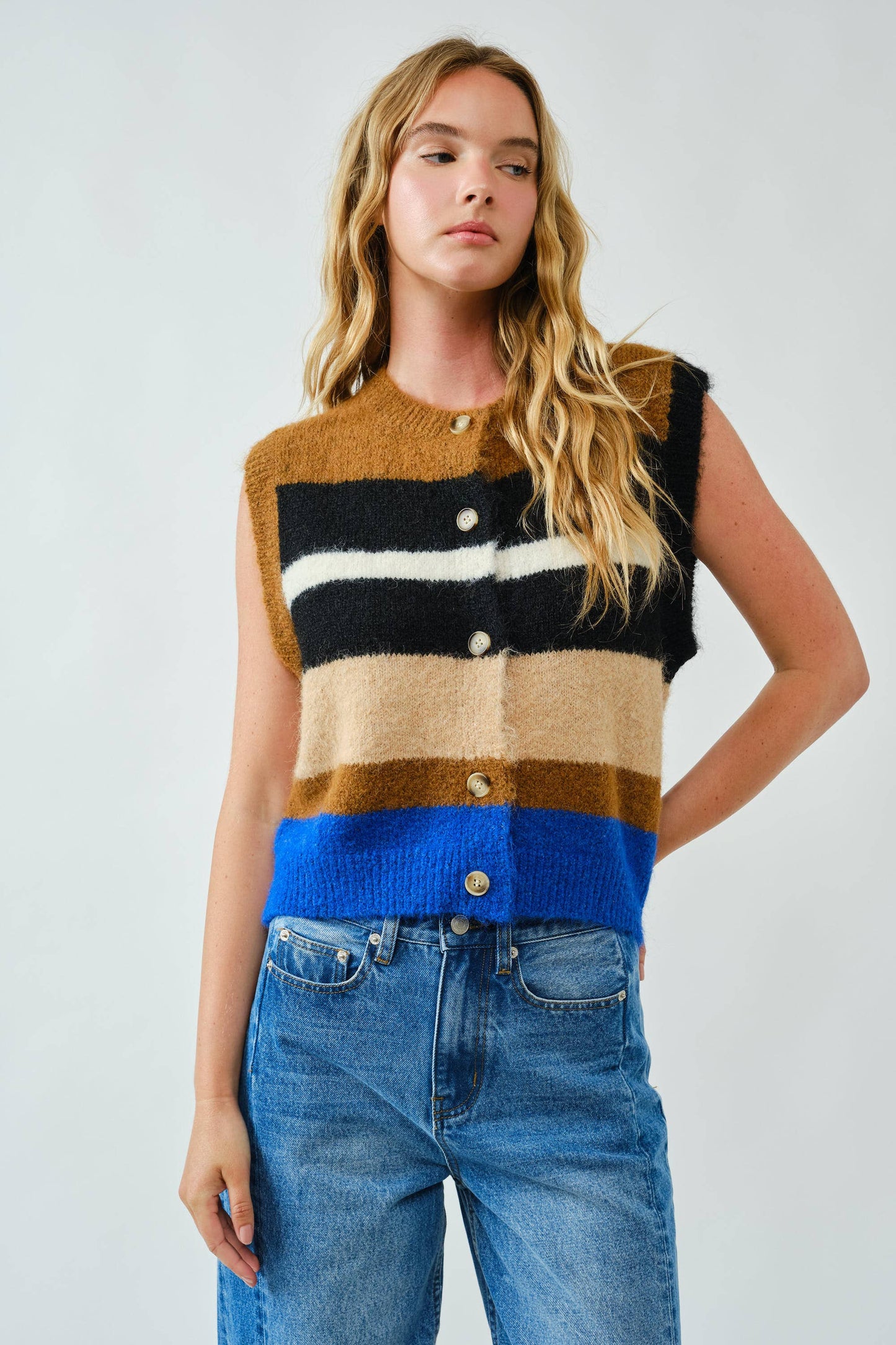 Striped Sweater Vest • Multi