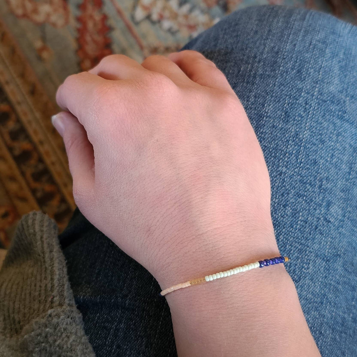 Adjustable Beaded Bracelet No. 162 • MultiColor