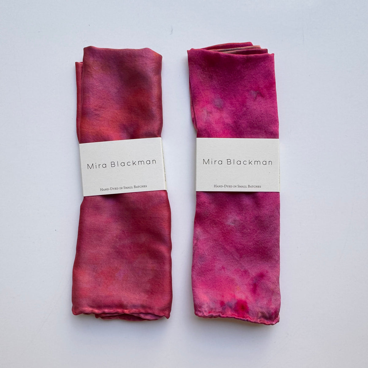 Hand Dyed Silk Scarf Bandana • Wildflower Tye Dye
