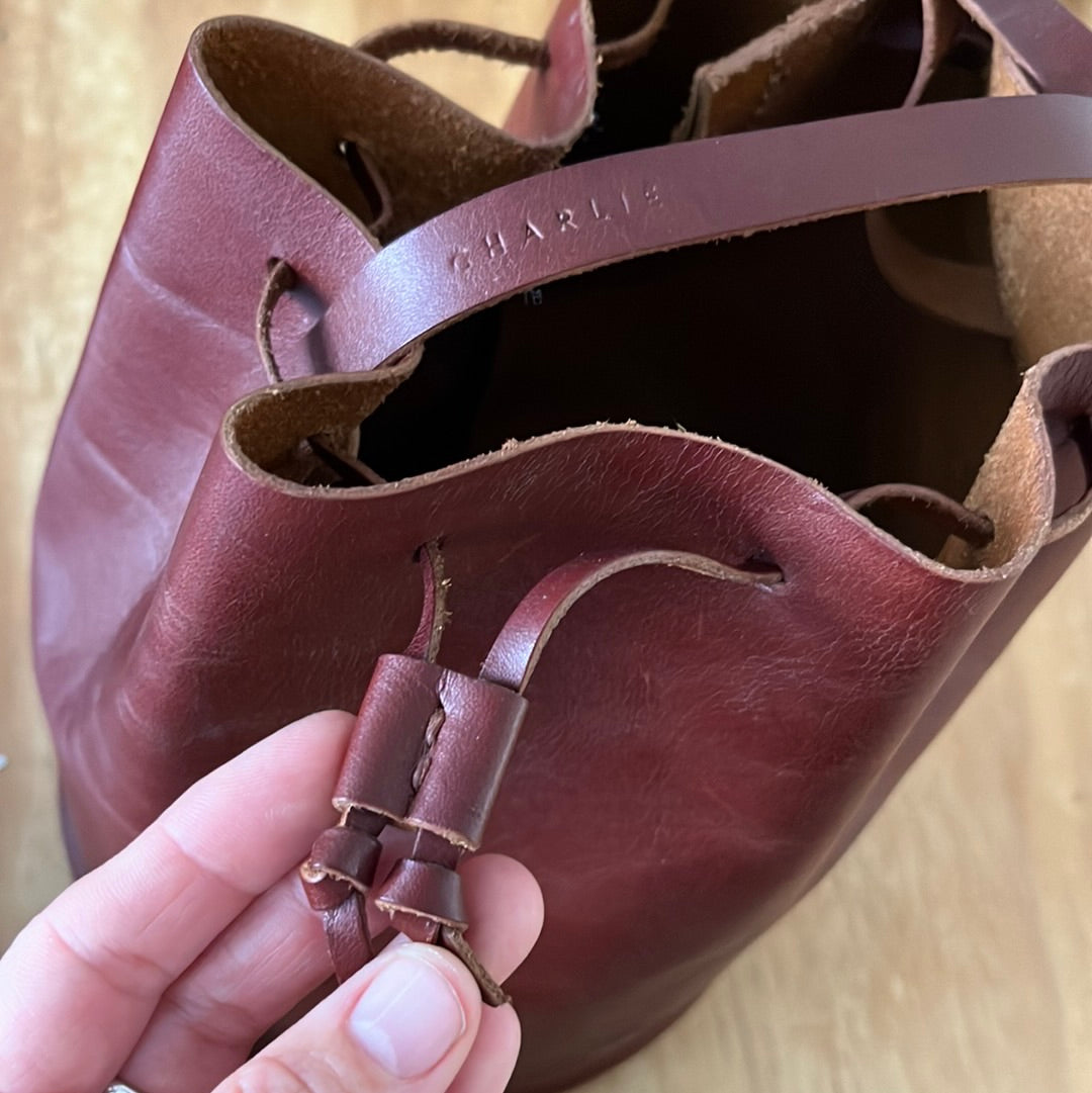Charlies Goods • Leather Bucket Bag • Bourbon