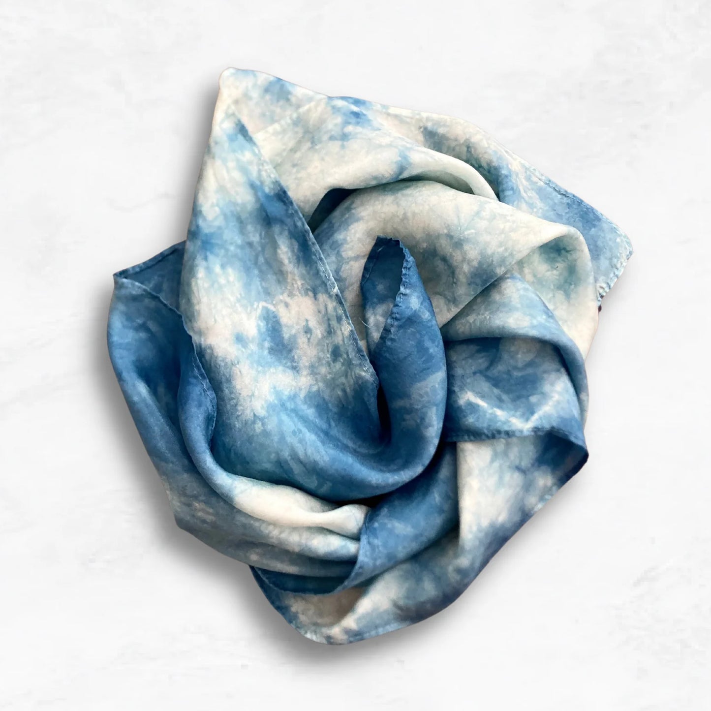 The Materials Design Co • Silk Bandana • Blue Sky Indigo