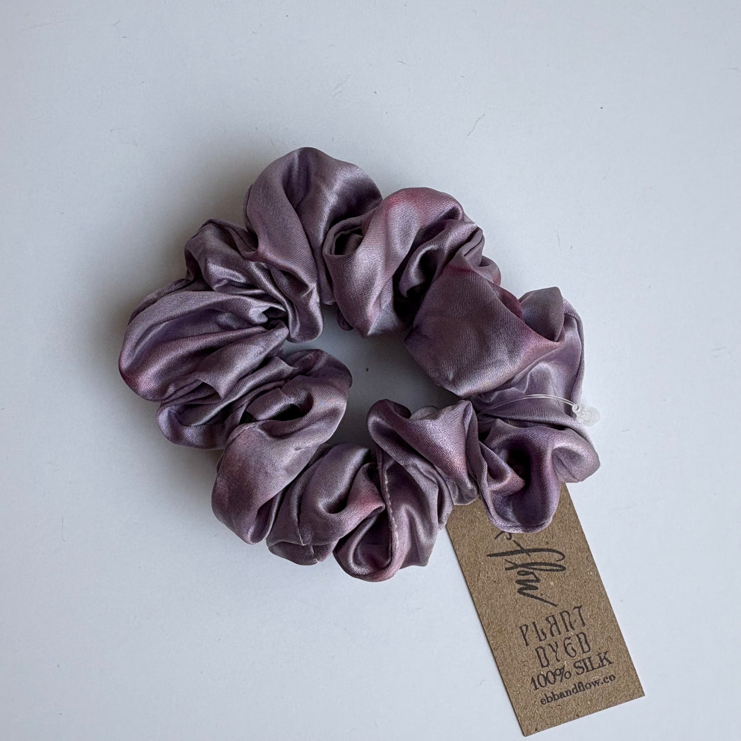 Ebb & Flow • Plant Dyed Silk Scrunchie • Smoky Lavender