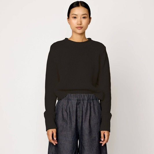 Laude the Label • Mare Rolled Neck Crop Sweater • Black