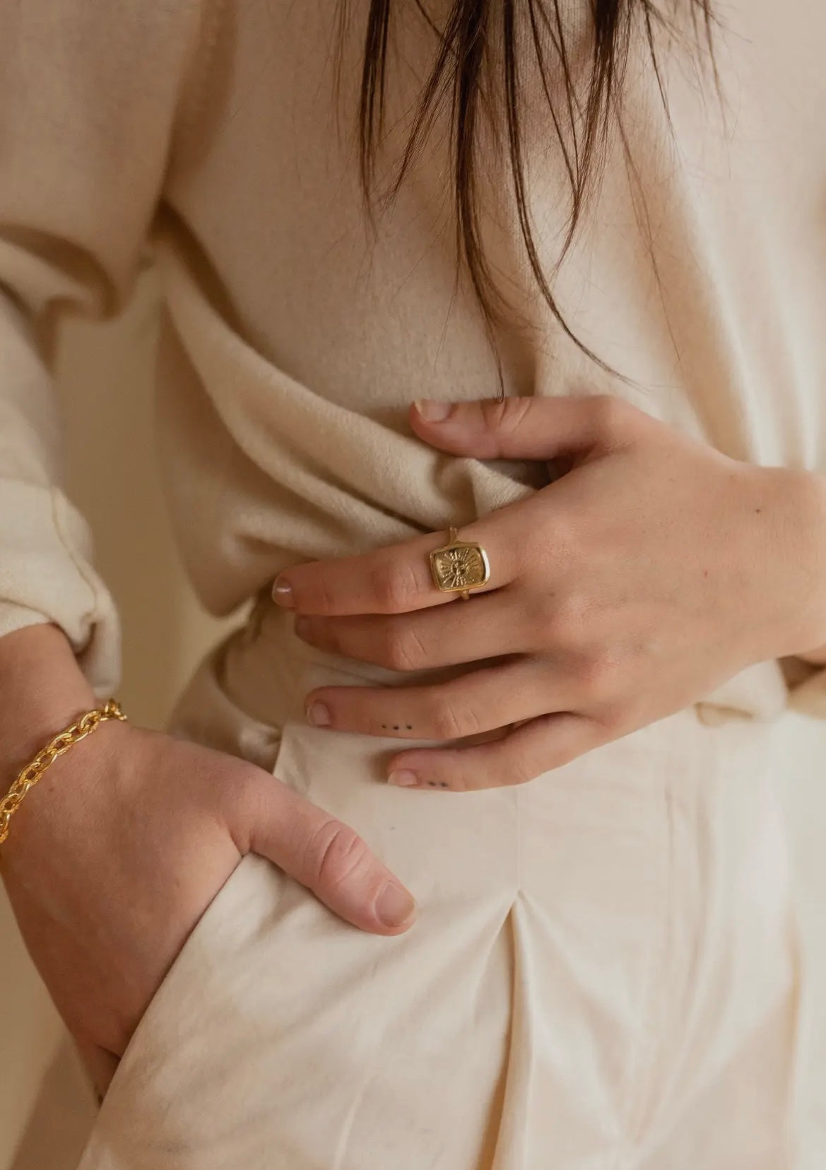 Dea Dia • The Tarot Sun Ring • Brass