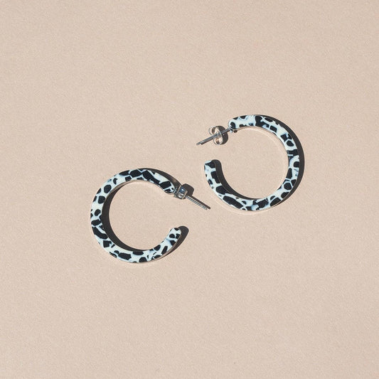 Nat + Noor • Thinner Alba Hoops • Dalmatian