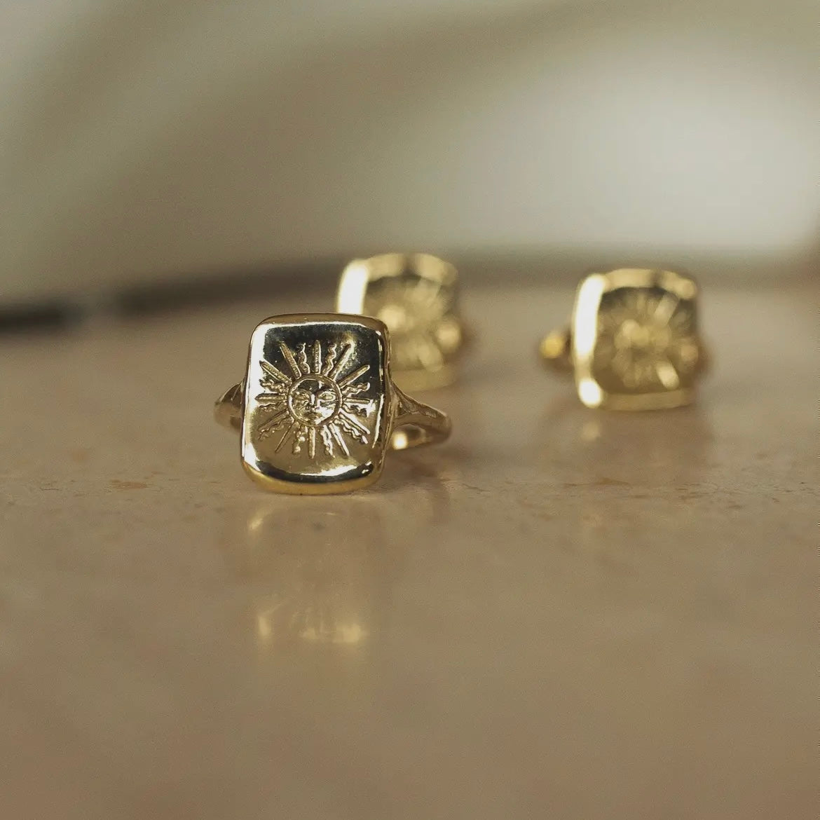 Dea Dia • The Tarot Sun Ring • Brass