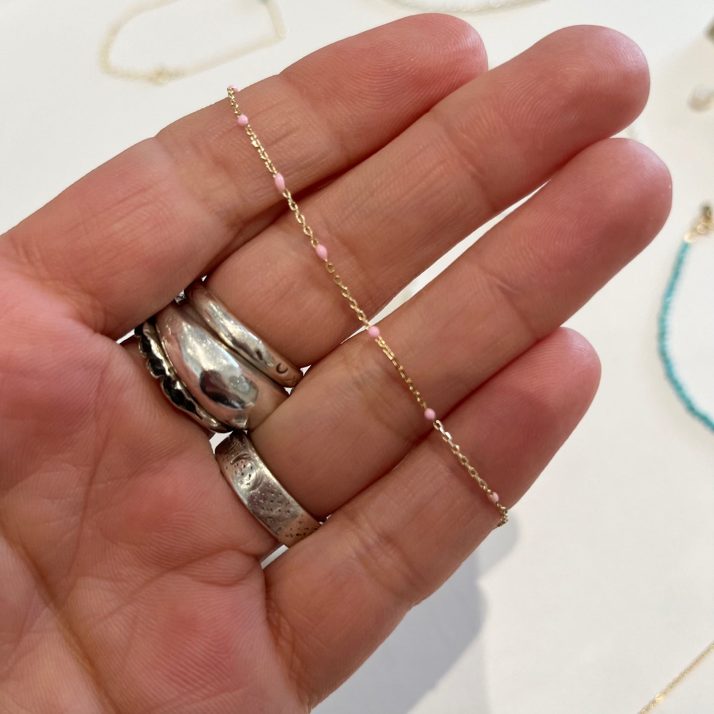 Dainty Enamel Choker Necklace • 14K Gold Fill • Pick Your Color