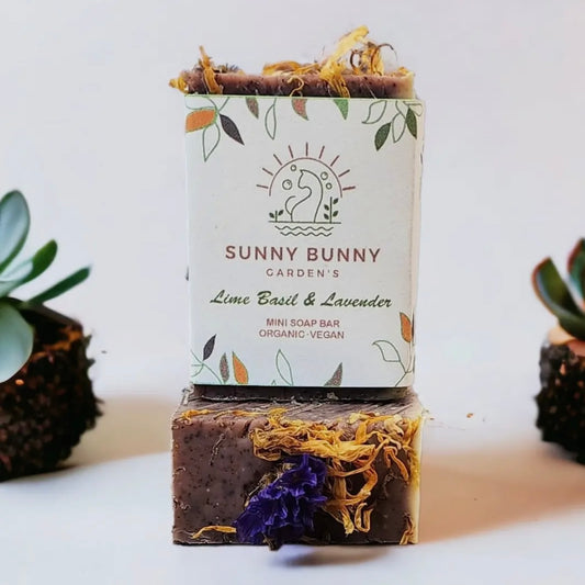 Sunny Bunny Gardens • Mini Soap Bar • Lime Basil & Lavender